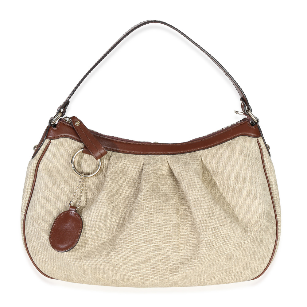Gucci Beige GG Canvas Medium Sukey Hobo